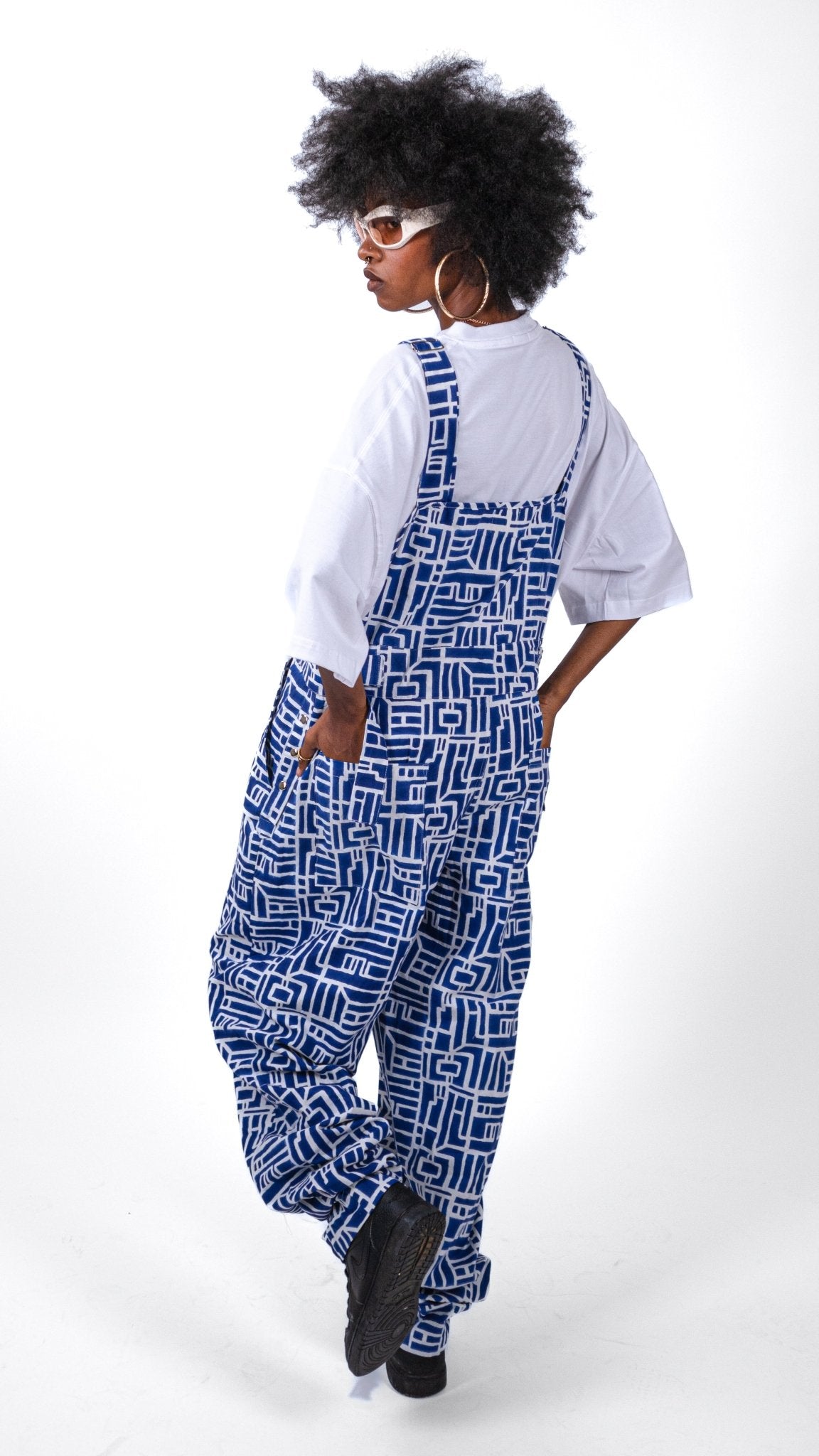 Salopette oversize SANKOFA azur