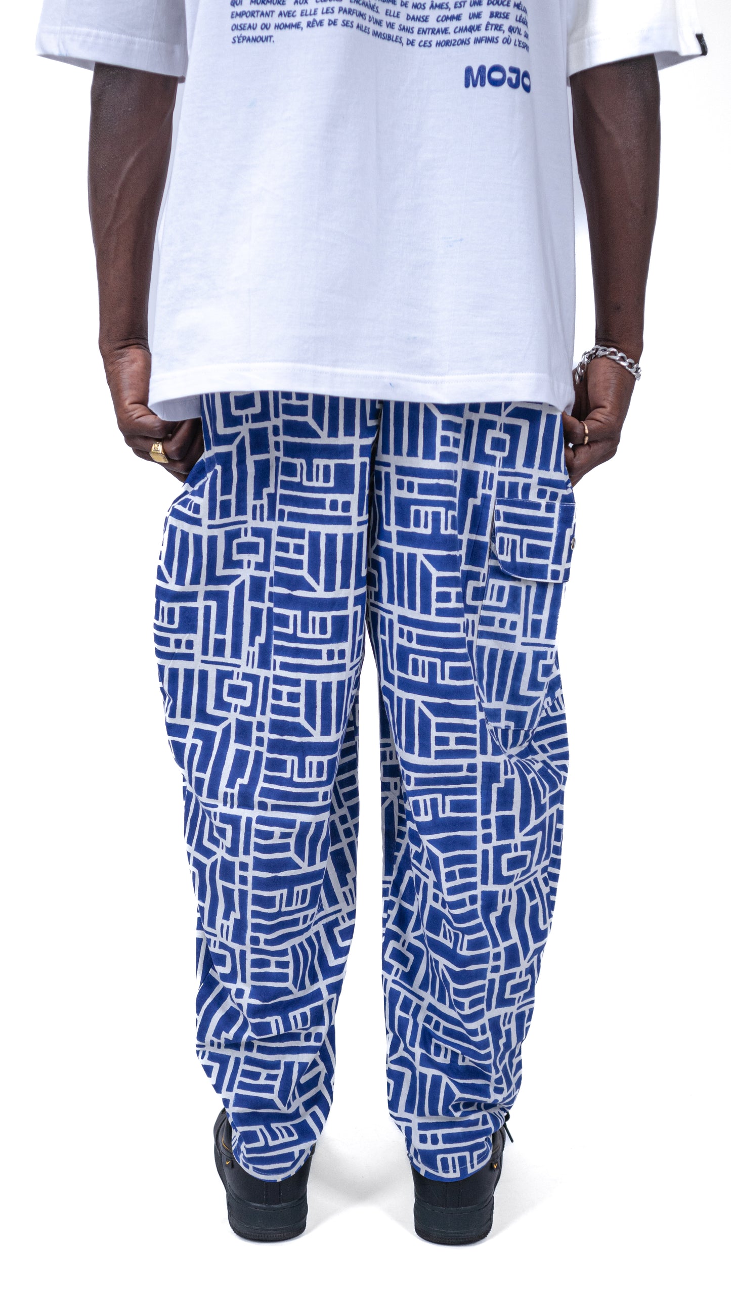 Pantalon SANKOFA azur FREE MIND