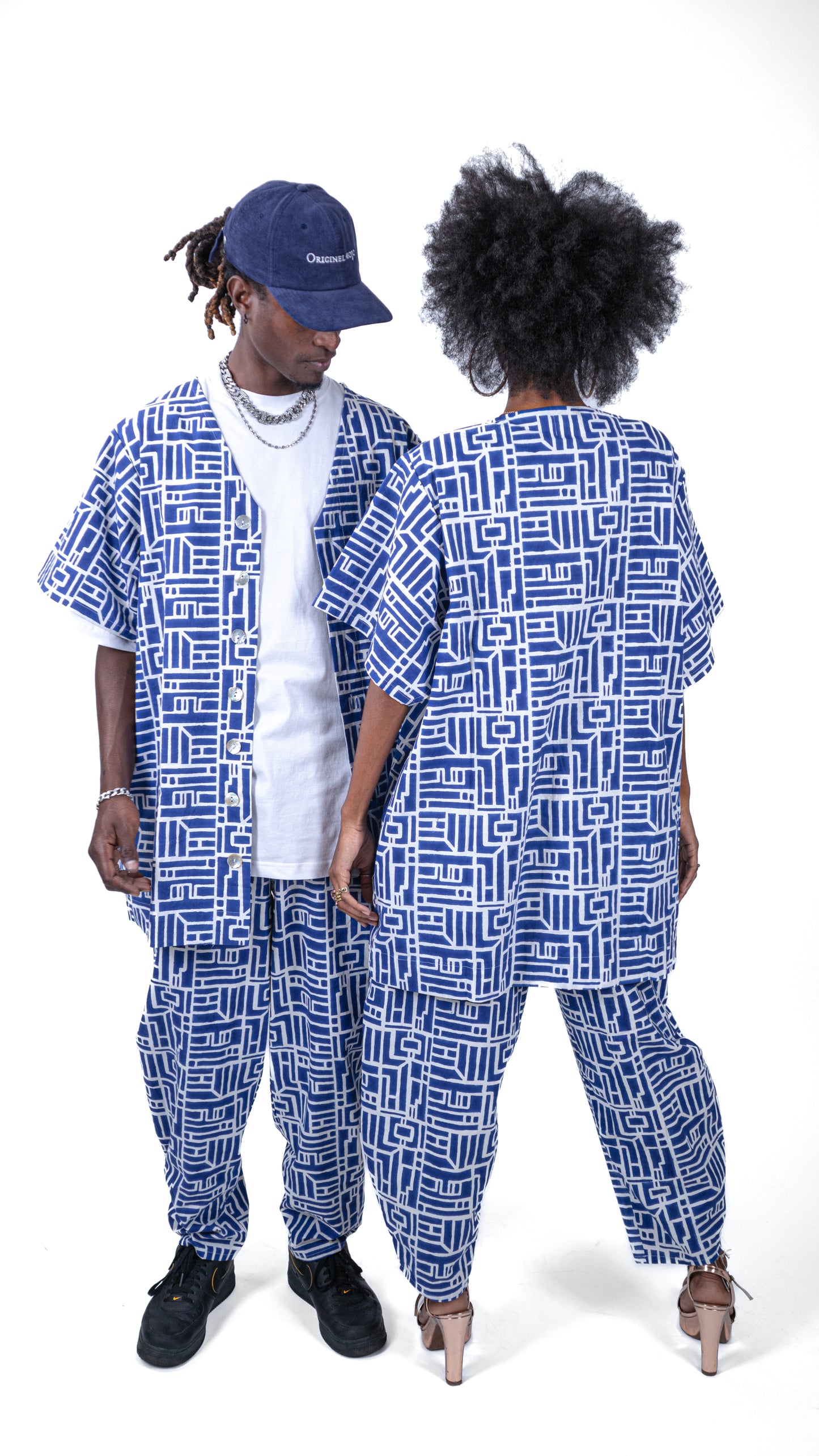 Ensemble kimono & Pantalon SANKOFA AZUR