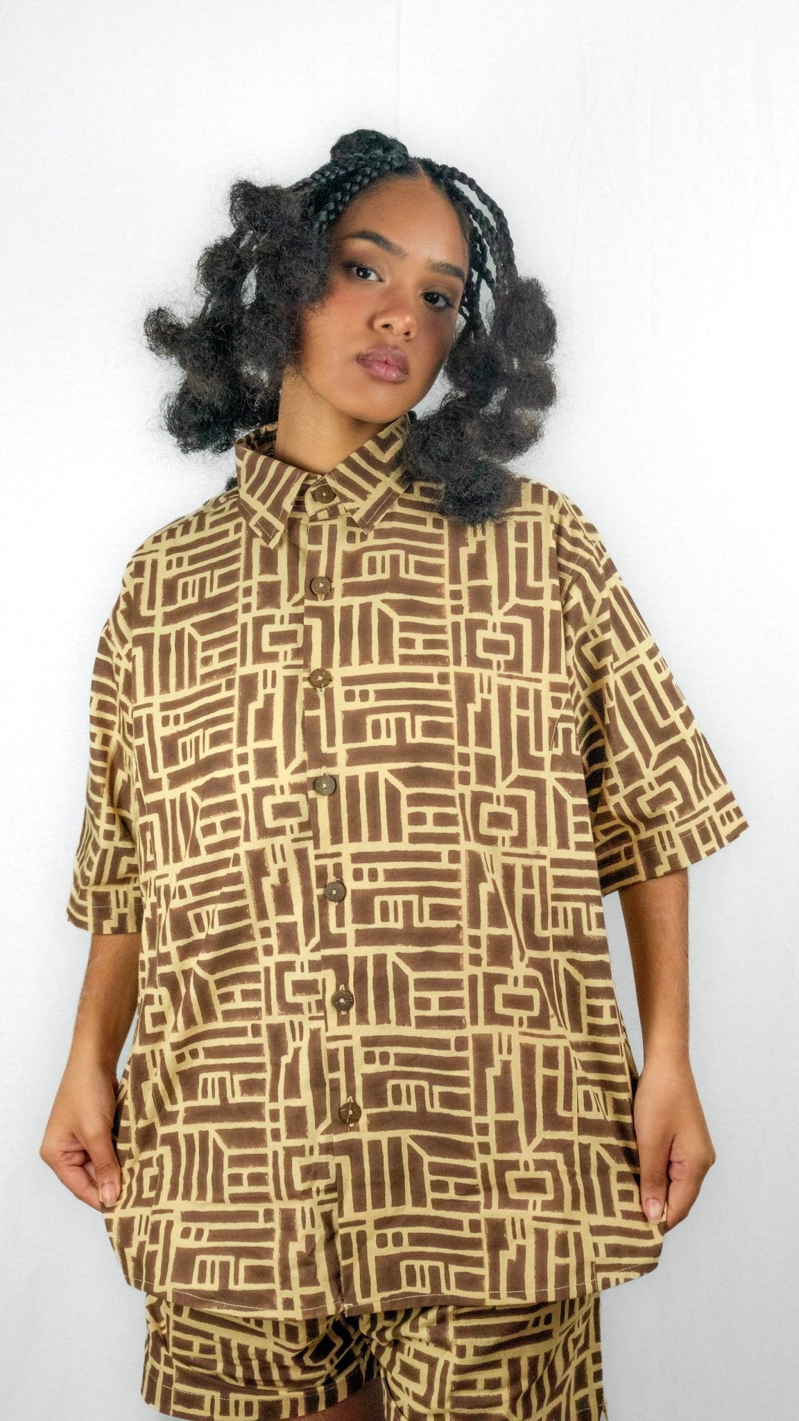 Chemise oversize SANKOFA moka