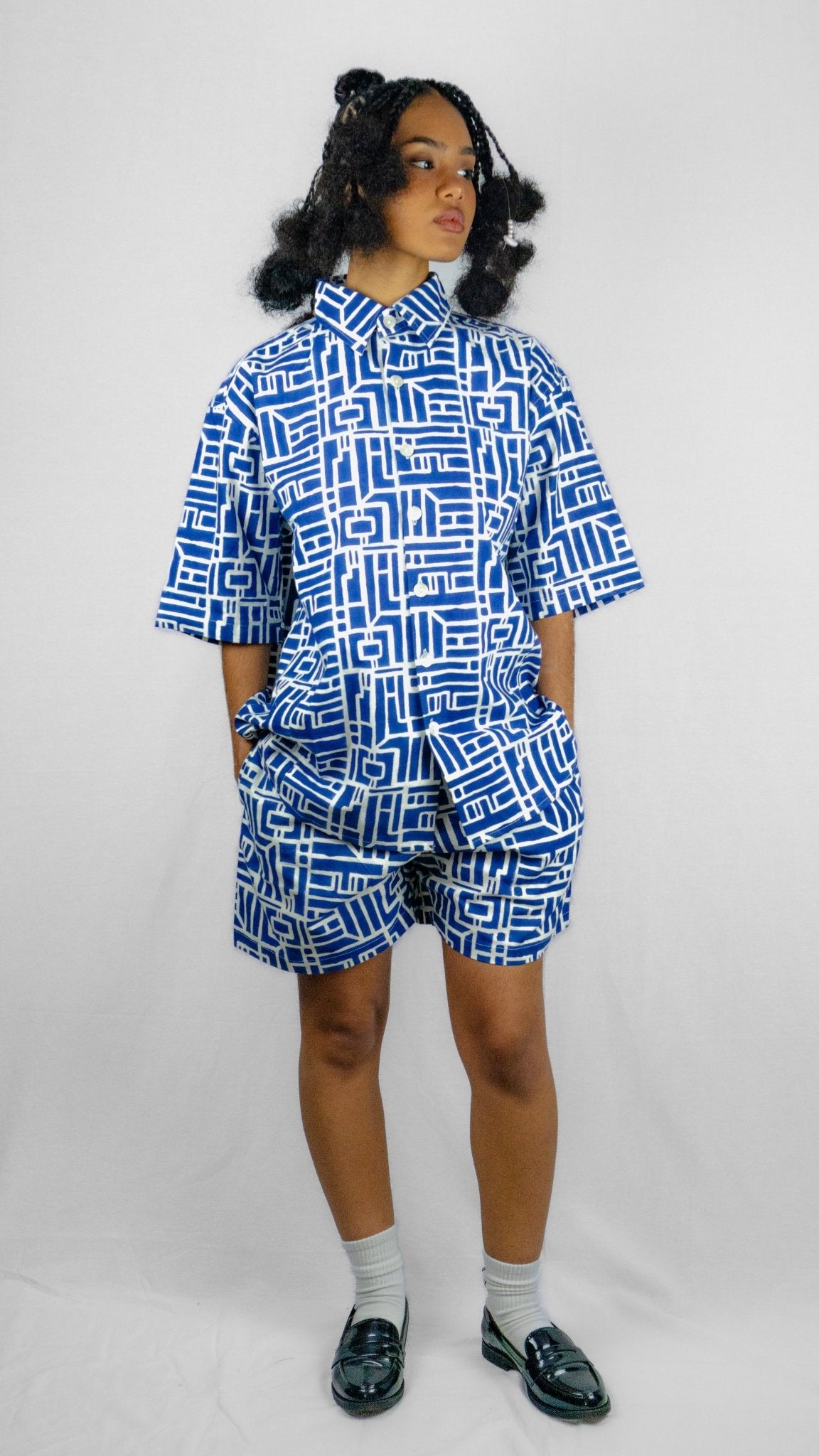 Chemise oversize SANKOFA azur