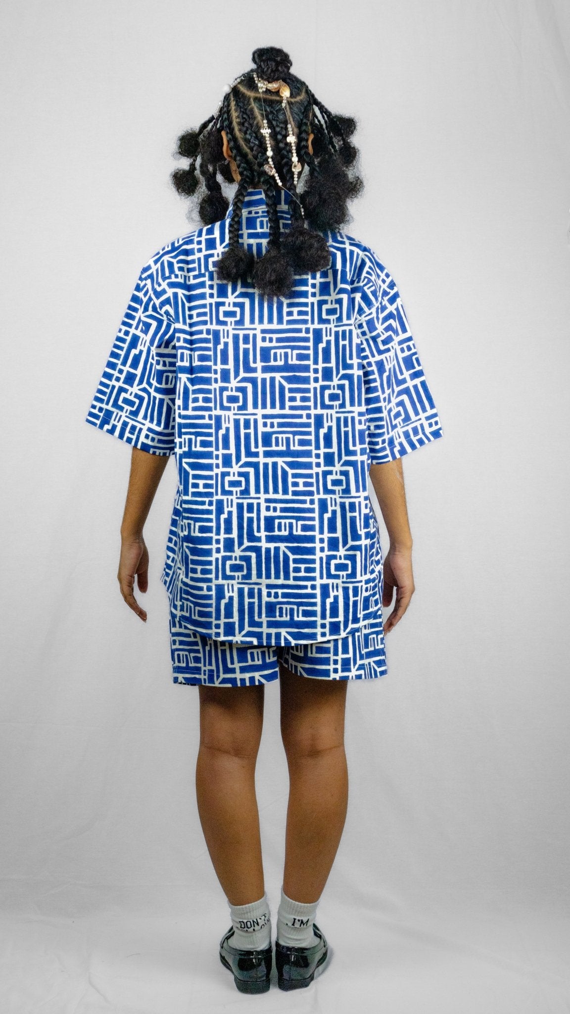 Chemise oversize SANKOFA azur