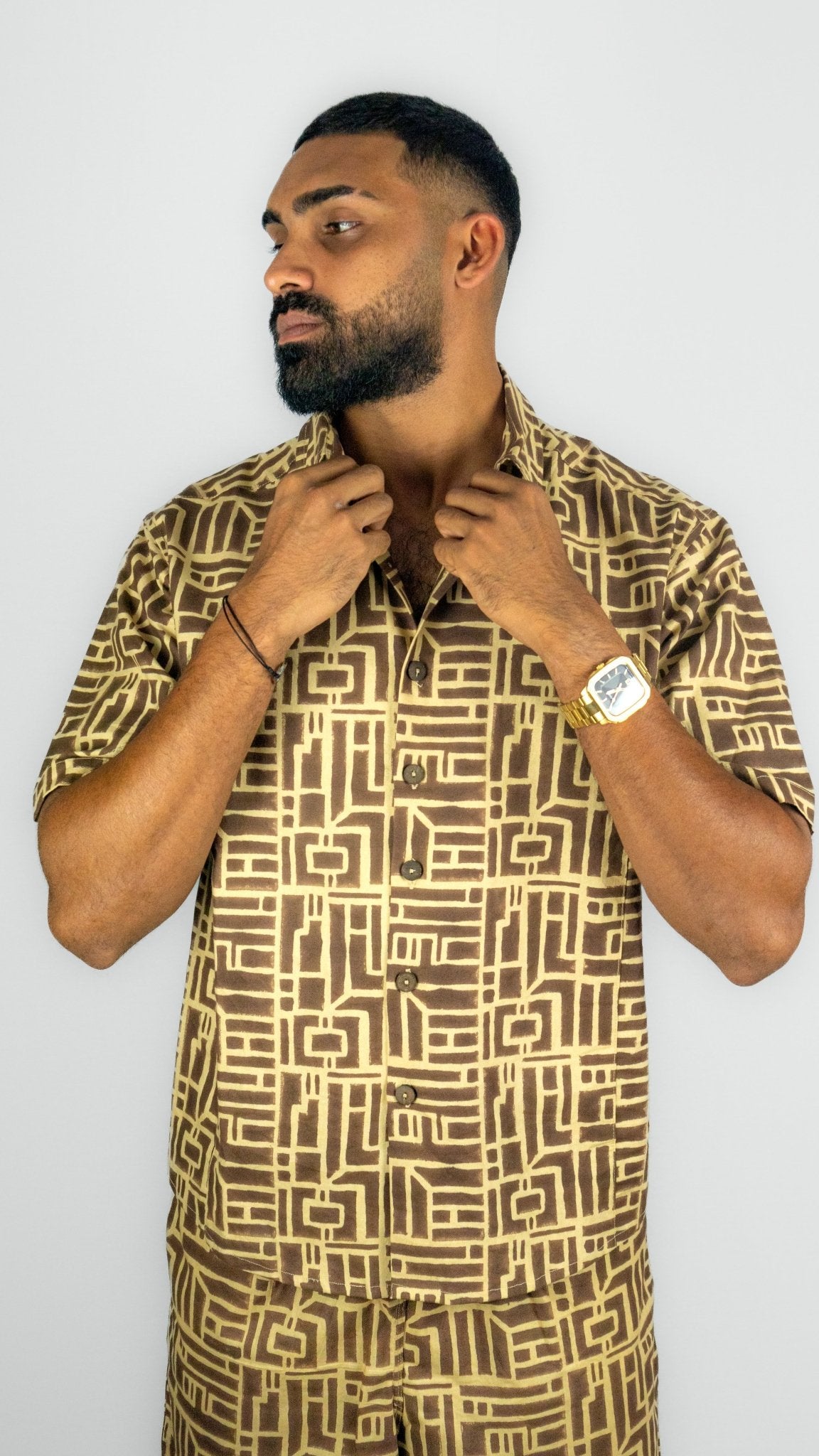 Chemise oversize SANKOFA moka